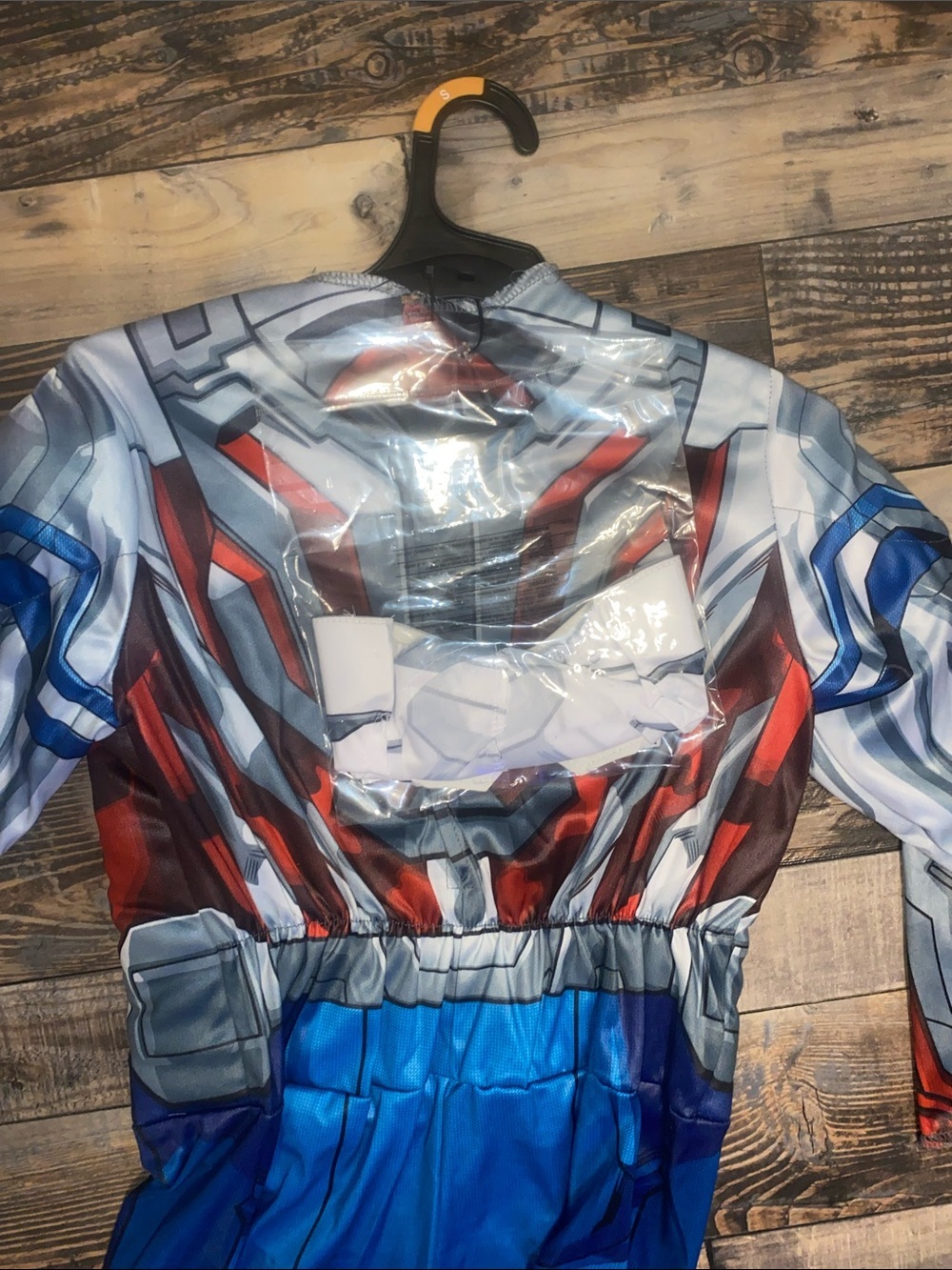 Marvel Captain America White Blue and Red Muscle Chest and mask Costume - Picture 4 of 5
